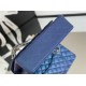 Chanel Classic Handbag 26cm Blue For Women A01112