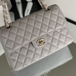 Chanel Classic Handbag 26cm Grey For Women A01112