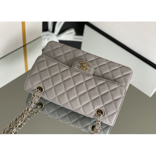 Chanel Classic Handbag 26cm Grey For Women A01112