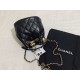 Chanel Classic Bucket Bag Gold Toned Hardware Black For Women 7.8in/20cm