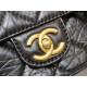 Chanel Co Co Shoulder Bag Gold Chain Black 9.8in/25cm