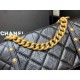 Chanel Co Co Shoulder Bag Gold Chain Black 9.8in/25cm