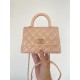 Chanel Mini Flap Bag Top Handle Light Brown For Women 7.5in/19cm