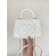 Chanel Mini Flap Bag Top Handle White For Women 7.5in/19cm