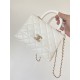 Chanel Mini Flap Bag Top Handle White For Women 7.5in/19cm