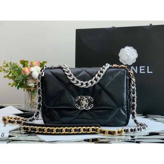 Chanel Classic Flap Bag Black For Women 10.2in/26cm