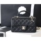 Chanel Flap Bag Mini Doll Handle Bag 20cm Black