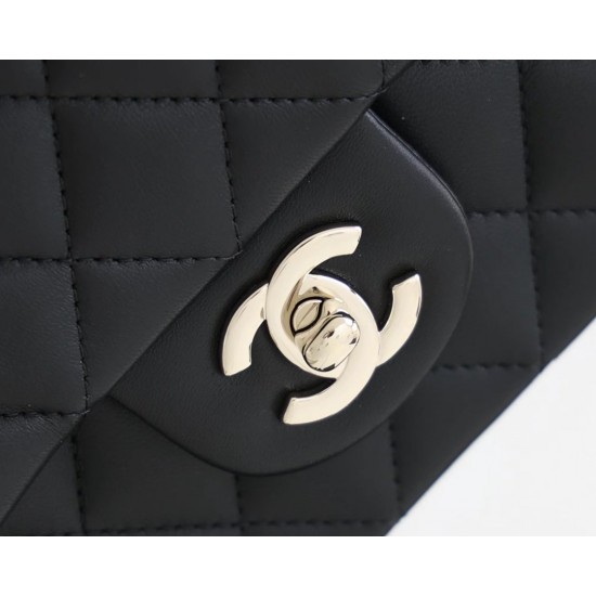 Chanel Flap Bag Mini Doll Handle Bag 20cm Black