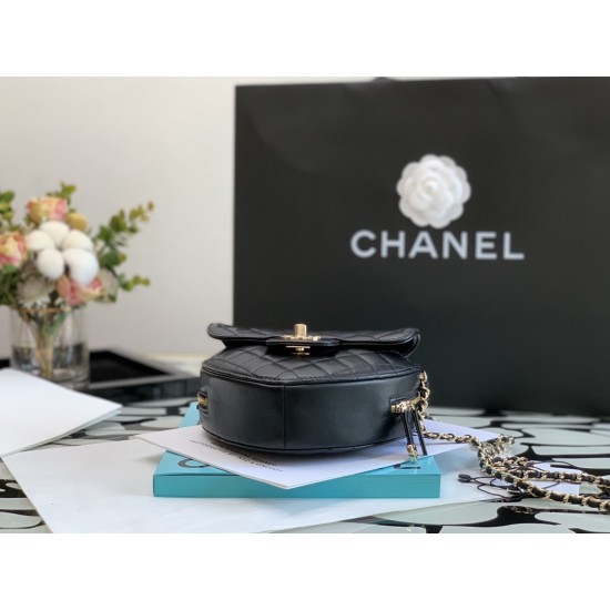 Chanel Mini Heart Bag Black For Women 7in/18cm AS3191 B07958 94305