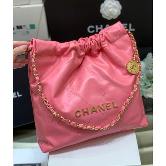 Chanel 22 Handbag Coral Pink For Women AS3261 B08037 NH621