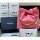 Chanel 22 Handbag Coral Pink For Women AS3261 B08037 NH621