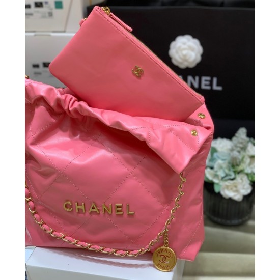 Chanel 22 Handbag Coral Pink For Women AS3261 B08037 NH621