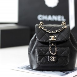 Chanel Backpack Black For Women 7 in/18cm