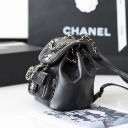 Chanel Backpack Black For Women 7 in/18cm