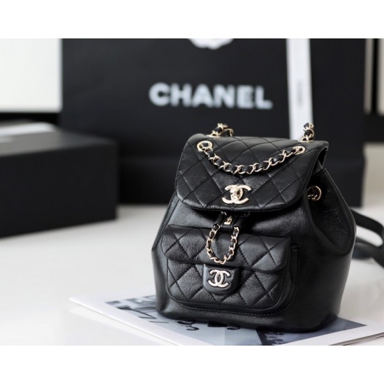 Chanel Backpack Black For Women 7 in/18cm