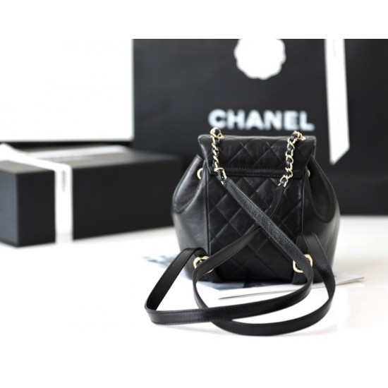 Chanel Backpack Black For Women 7 in/18cm