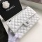 Chanel Classic HandBag White For Women 9.9in/25.5cm A01112