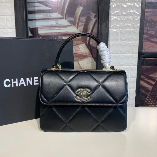 Chanel Trendy CC Bag Black For Women, Women’s Handbags, Shoulder And Crossbody Bags 10.2in/26cm