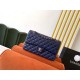 Chanel Classic Handbag Navy Blue For Women, Women’s Bags, Shoulder And Crossbody Bags 10.2in/26cm A01112