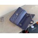 Chanel Classic Handbag Navy Blue For Women, Women’s Bags, Shoulder And Crossbody Bags 10.2in/26cm A01112