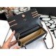 Chanel Flap Bag Gold Toned Hardware Black For Women 7.4in/19cm