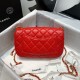 Chanel Flap Bag With CC Ball On Strap Red For Women, Women’s Handbags, Shoulder And Crossbody Bags 7.8in/20cm AS1787