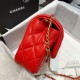 Chanel Flap Bag With CC Ball On Strap Red For Women, Women’s Handbags, Shoulder And Crossbody Bags 7.8in/20cm AS1787