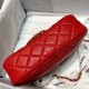 Chanel Flap Bag With CC Ball On Strap Red For Women, Women’s Handbags, Shoulder And Crossbody Bags 7.8in/20cm AS1787