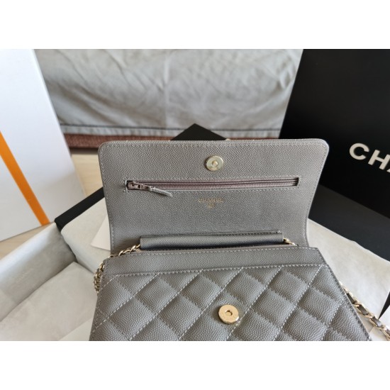 Chanel Mini Flap Bag Grey For Women 7.2in/18.5cm