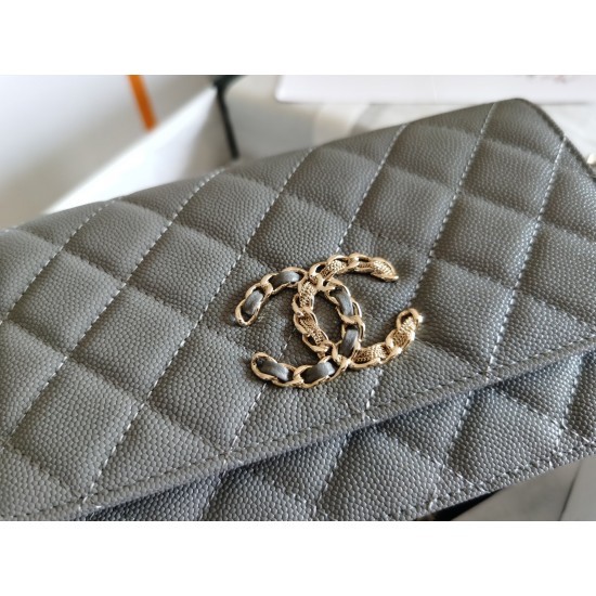 Chanel Mini Flap Bag Grey For Women 7.2in/18.5cm