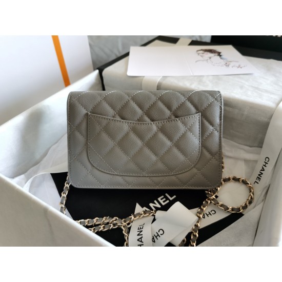 Chanel Mini Flap Bag Grey For Women 7.2in/18.5cm