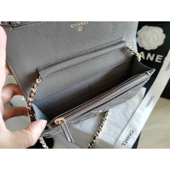 Chanel Mini Flap Bag Grey For Women 7.2in/18.5cm