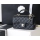 Chanel Mini Flapbag With Top Handle Black For Women 7.8in/20cm