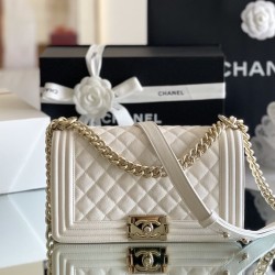 Chanel Medium Classic Flap Bag 25cm White For Women A67086