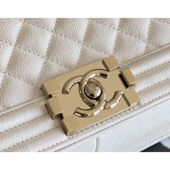 Chanel Medium Classic Flap Bag 25cm White For Women A67086