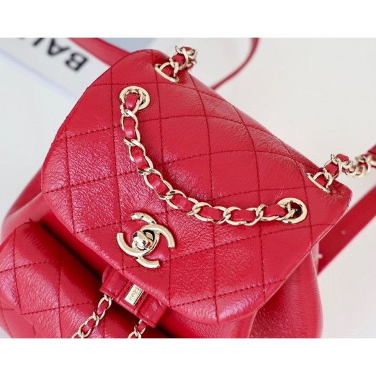 Chanel Backpack Red For Women 7 in/18cm