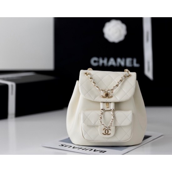 Chanel Backpack White For Women 7 in/18cm