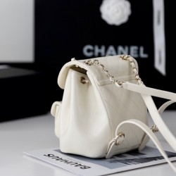 Chanel Backpack White For Women 7 in/18cm