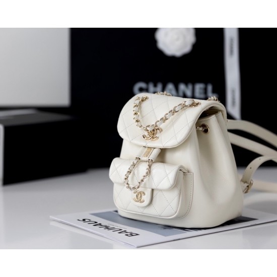 Chanel Backpack White For Women 7 in/18cm