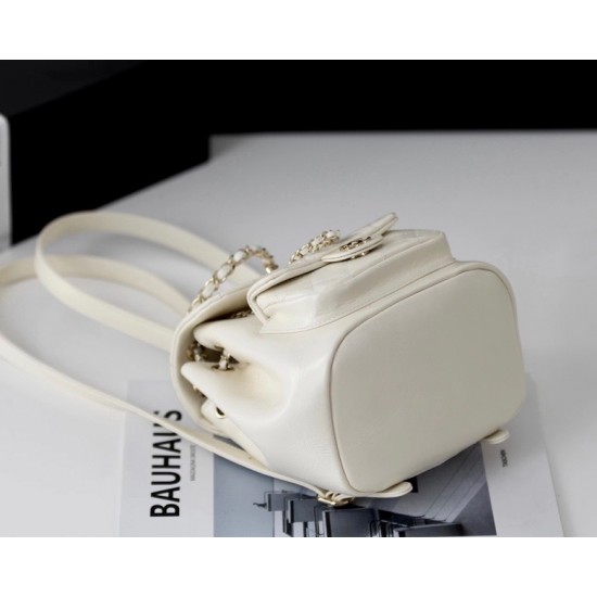 Chanel Backpack White For Women 7 in/18cm