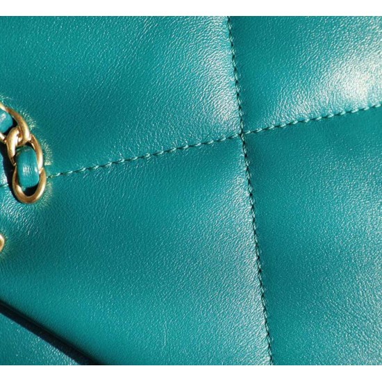 Chanel 19 Handbag 26cm Teal For Women AS1160