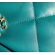 Chanel 19 Handbag 26cm Teal For Women AS1160