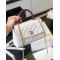 Chanel Coco Handle Quilted Lizard Handle Bag 24cm Caviar Leather Gold Hardware Spring/Summer Act 1 Collection, White