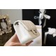 Chanel Classic Mini Flap Bag Silver Hardware White For Women 6.6in/17cm A35200