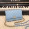 Chanel Original Small Classic Flap Bag Gold Hardware Blue For Women, Women’s Handbags, Shoulder Bags 7.5in/19cm AP33814