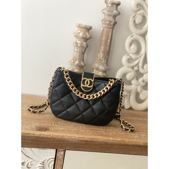 Chanel Small Hobo Bag Gold Hardware Black For Women, Women’s Handbags, Shoulder Bags 7.5in/19cm