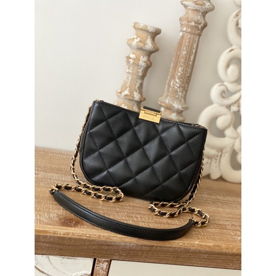 Chanel Small Hobo Bag Gold Hardware Black For Women, Women’s Handbags, Shoulder Bags 7.5in/19cm