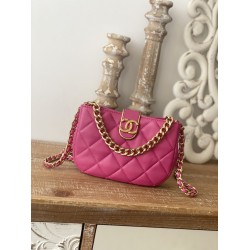 Chanel Small Hobo Bag Gold Hardware Pink For Women, Women’s Handbags, Shoulder Bags 7.5in/19cm