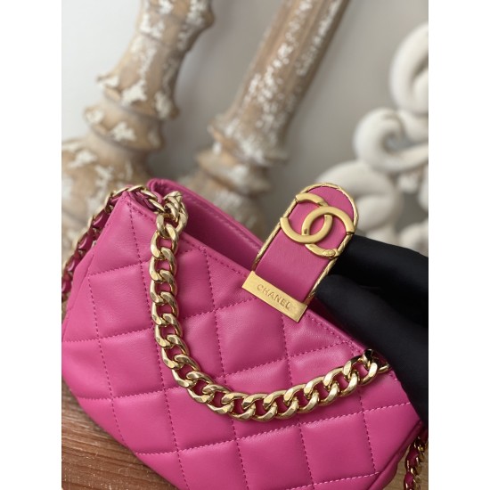 Chanel Small Hobo Bag Gold Hardware Pink For Women, Women’s Handbags, Shoulder Bags 7.5in/19cm