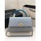 Chanel Large Flap Bag With Top Handle Light Grey For Women, Women’s Handbags, Shoulder And Crossbody Bags 11in/28cm A92991